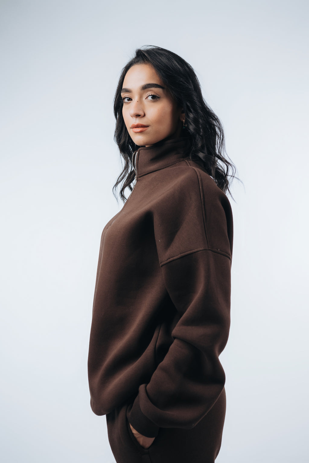 Oversized Unisex Half-Zipper