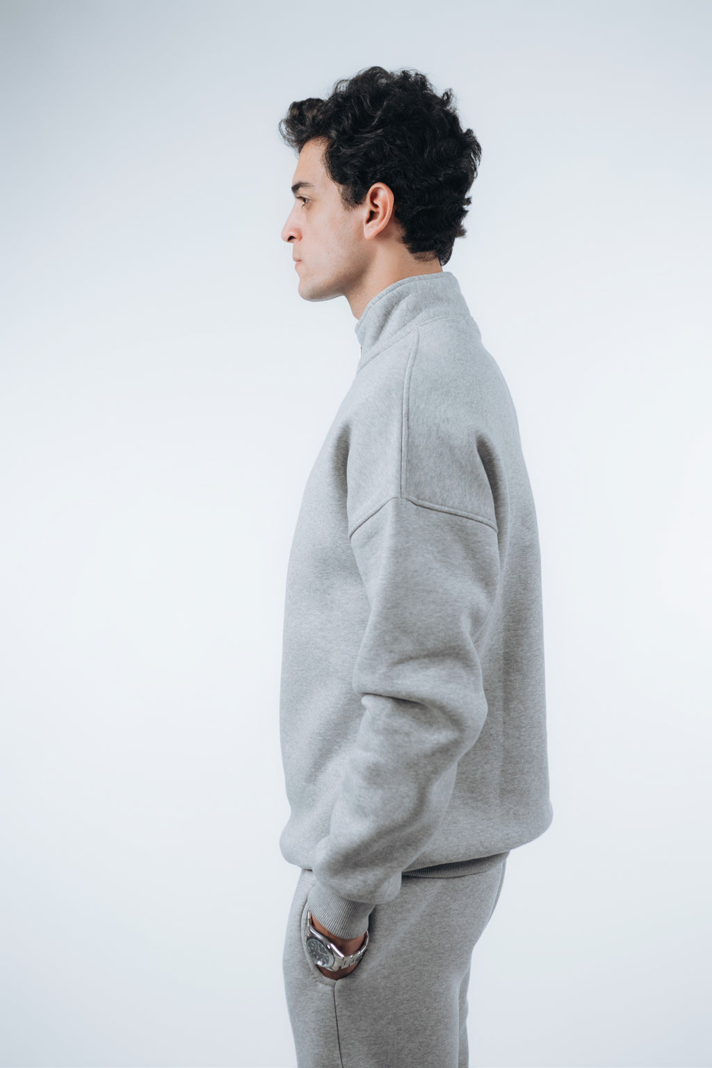 Oversized Unisex Half-Zipper