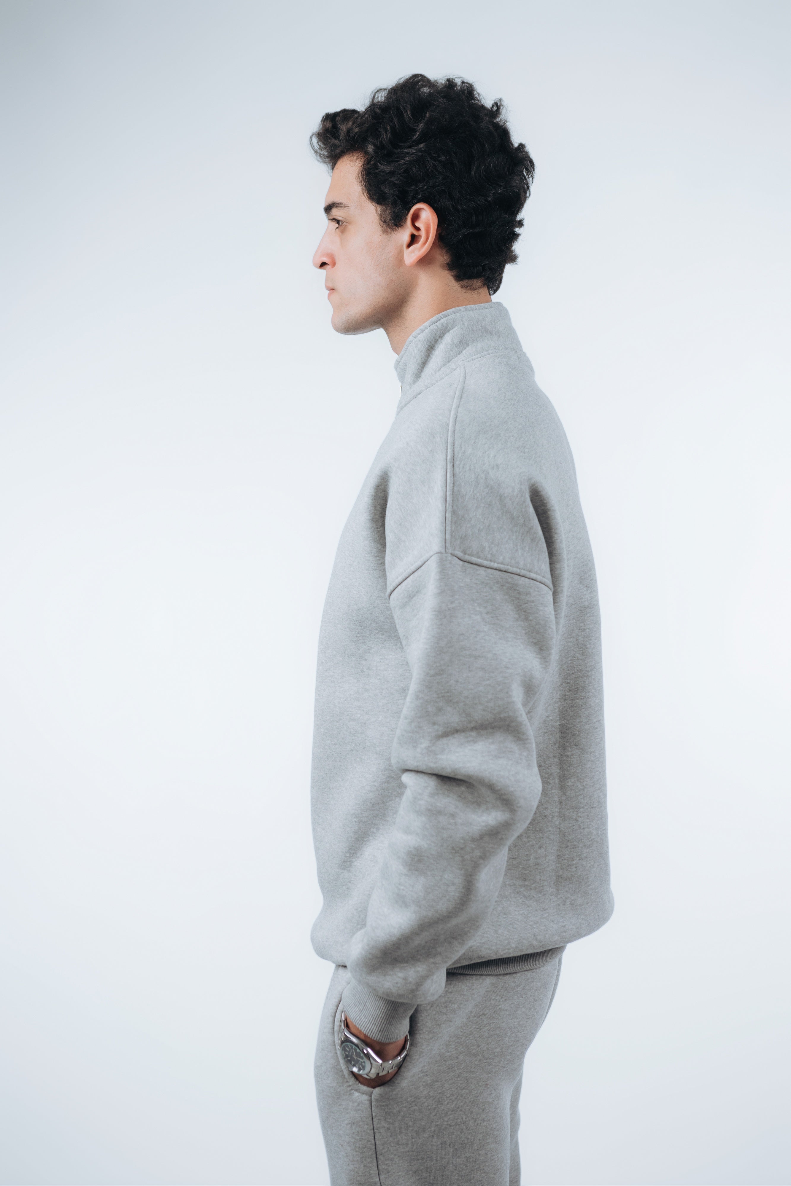 Oversized Unisex Half-Zipper