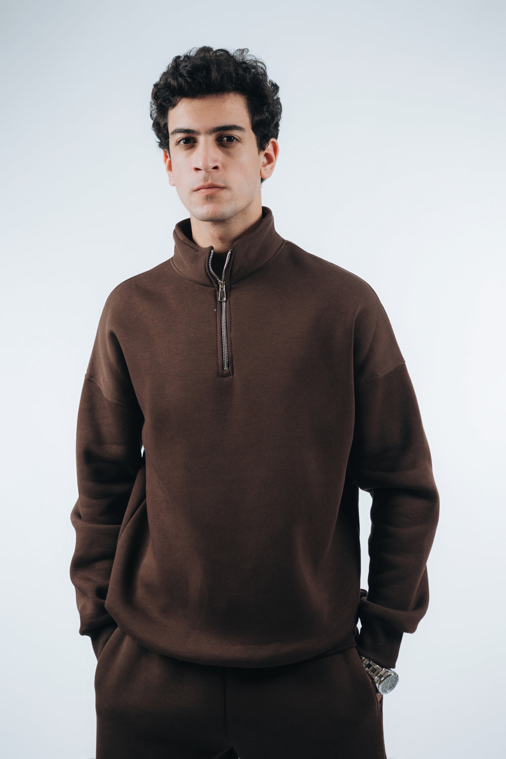 Oversized Unisex Half-Zipper