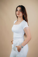 SQUARE NECK SHORT SLEEVE