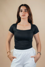 SQUARE NECK SHORT SLEEVE