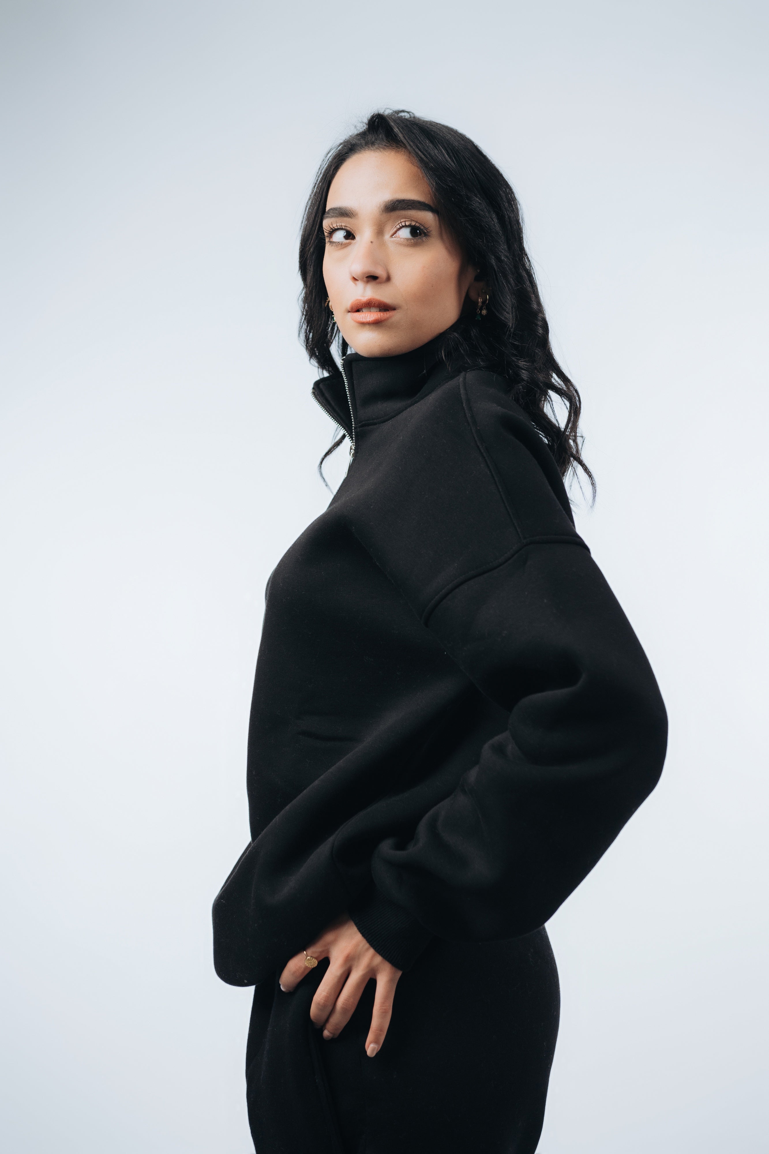 Oversized Unisex Half-Zipper