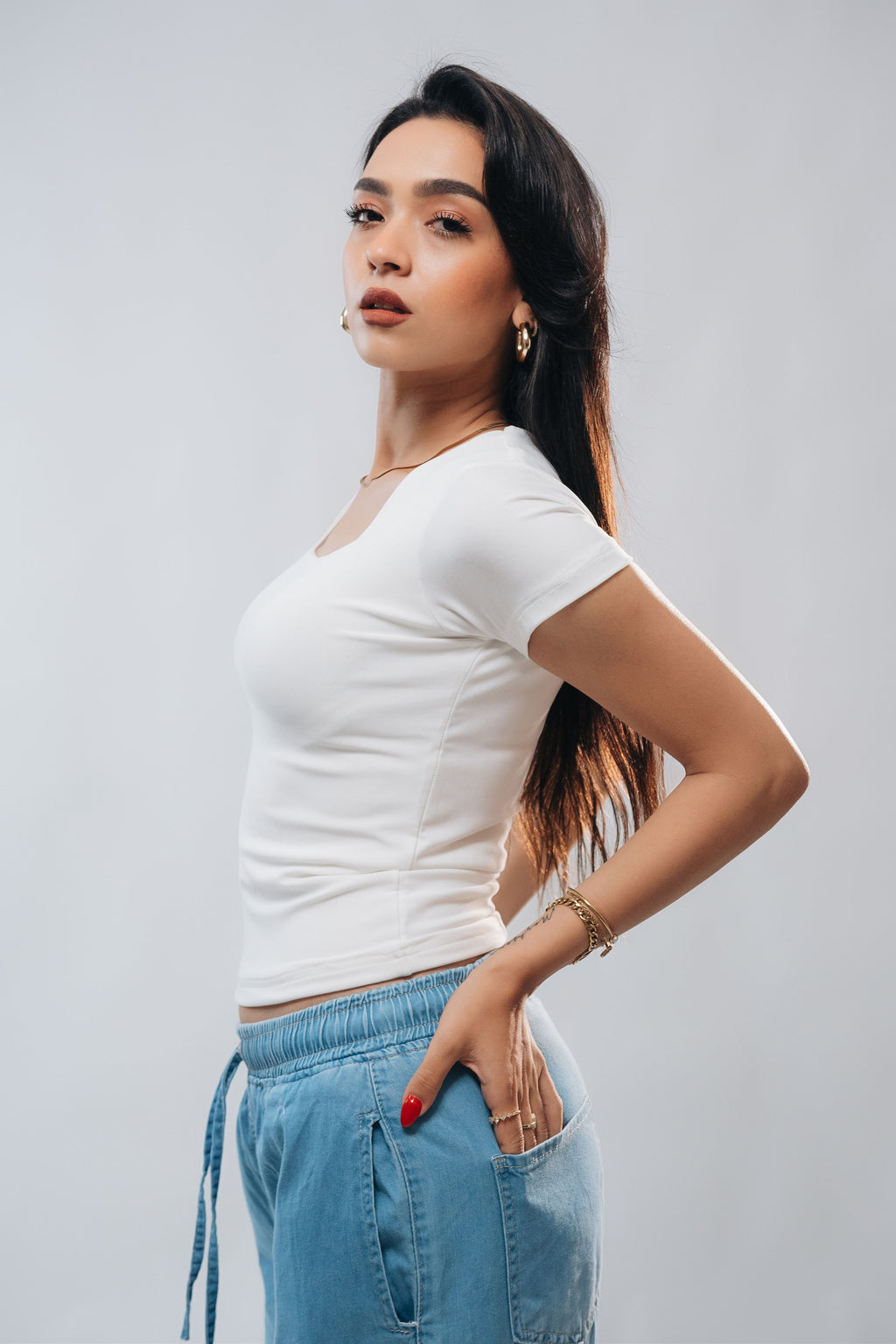 SQUARE NECK SHORT SLEEVE
