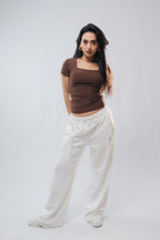 SQUARE NECK SHORT SLEEVE