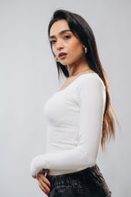 SQUARE NECK LONG SLEEVE
