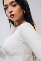 SQUARE NECK LONG SLEEVE