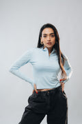 HIGH NECK ZIPPER LONG SLEEVE