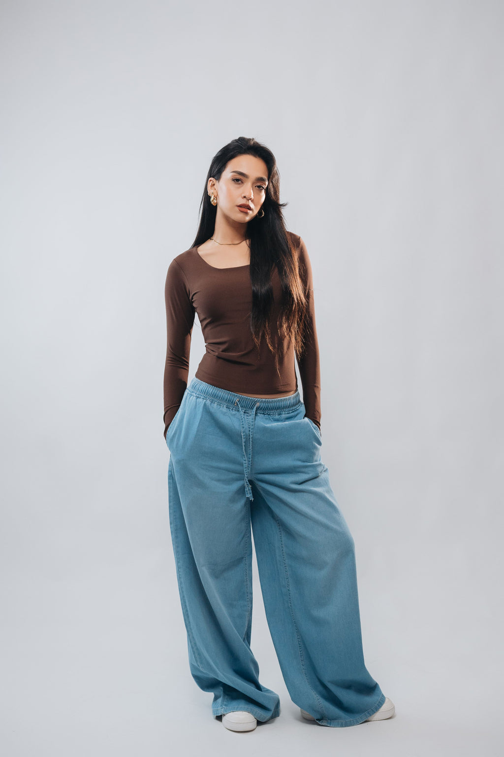 SQUARE NECK LONG SLEEVE