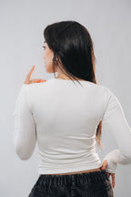 HALF-ZIP NECKLINE LONG SLEEVE
