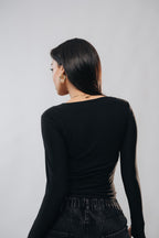 SQUARE NECK LONG SLEEVE
