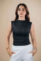 HIGH NECK SLEEVELESS