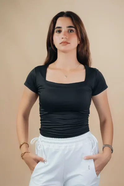 SQUARE NECK SHORT SLEEVE