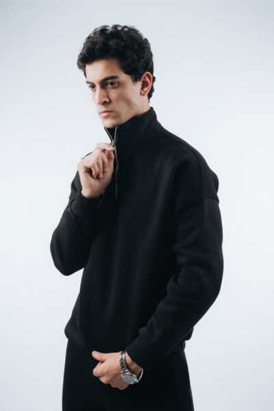 Oversized Unisex Half-Zipper